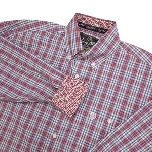 George Strait Wrangler Shirt‎ Men's M Long Sleeve Flip Cuff Western Button Front
